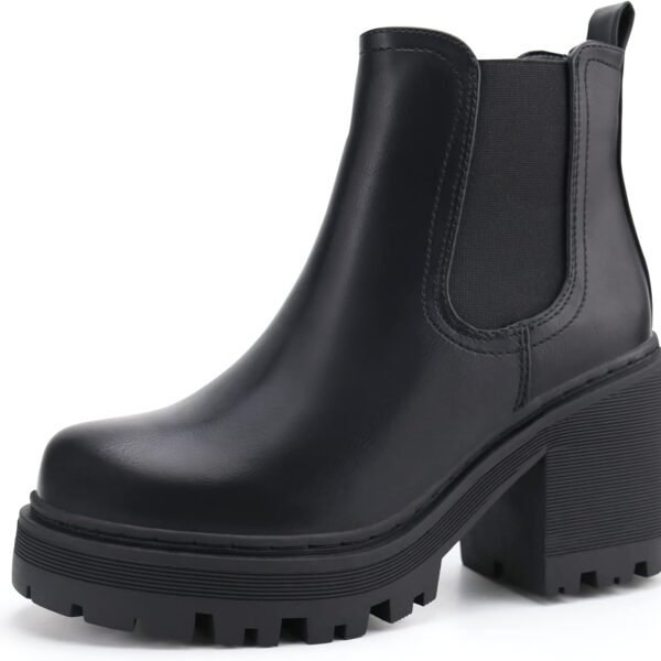 Women Fashion Chelsea Boots Platform Boots Classic Ankle Booties